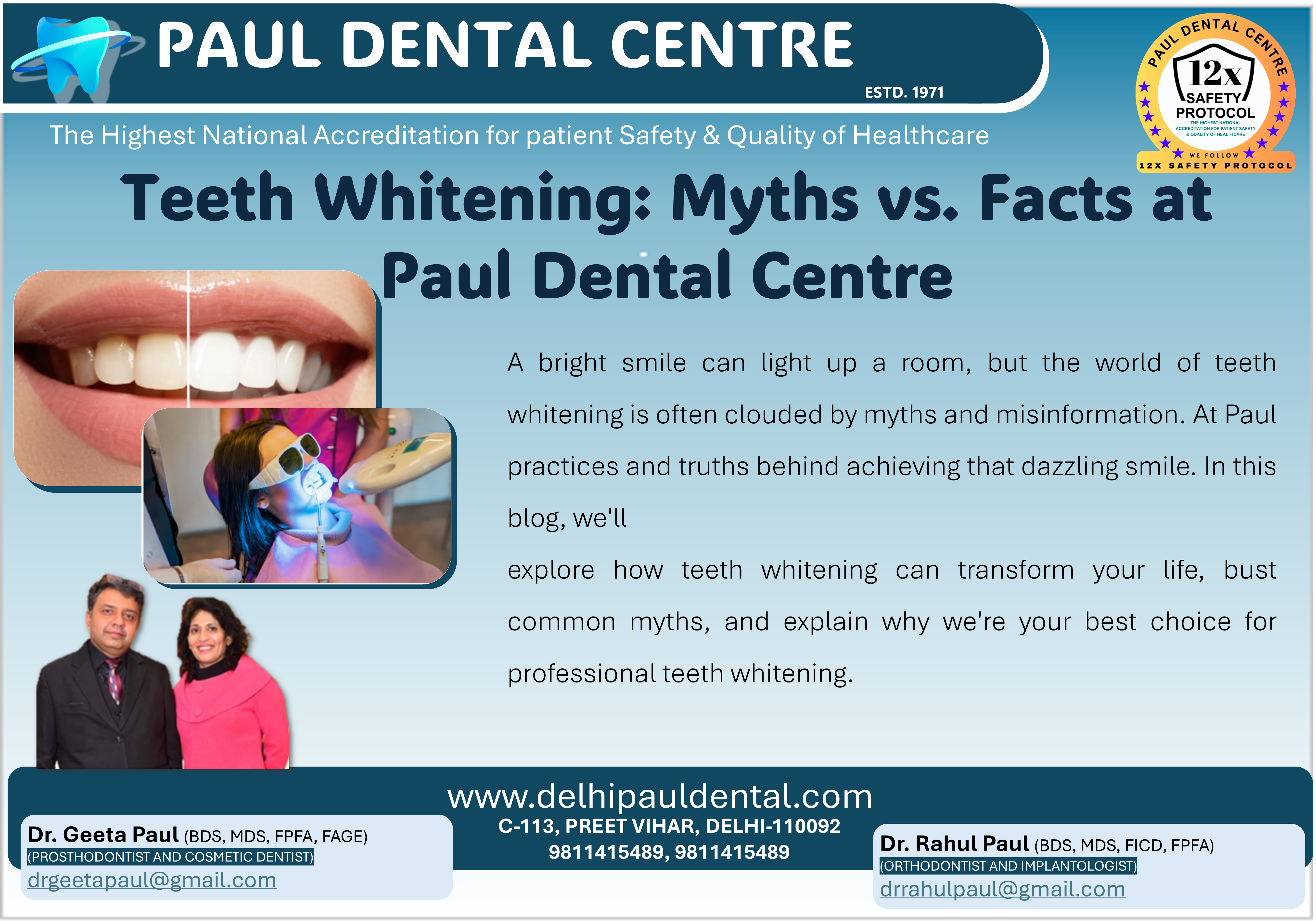 Teeth Whitening Myths vs Facts – Paul Dental Center